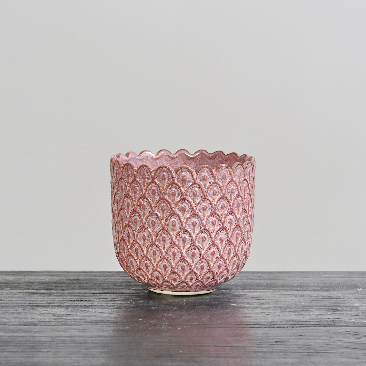 Blumentopf/Pflanzkopf Keramik Rosa, groß Keramik / Glas