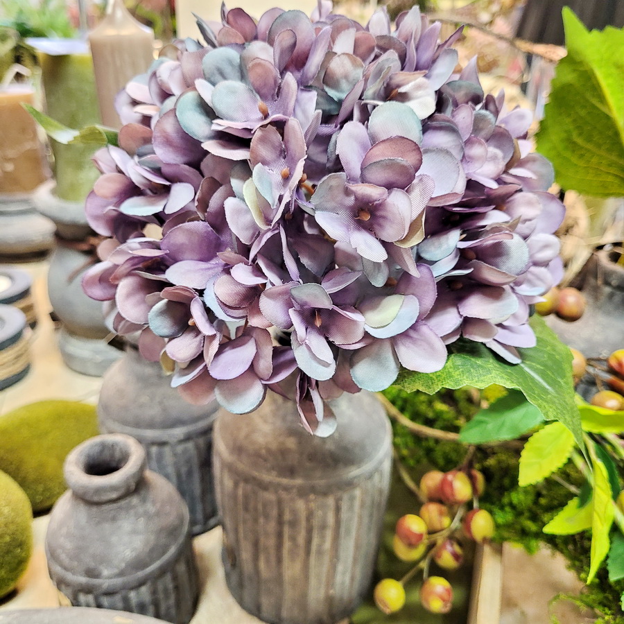 Hortensie blau/violett ca. 33 cm Kunstblumen / Pflanzen