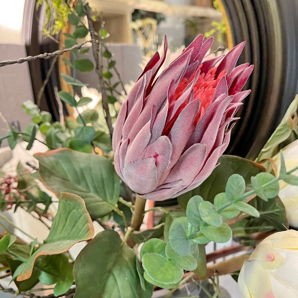 Queen Protea rot ca. 58 cm Kunstblumen / Pflanzen