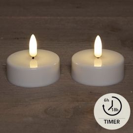 2er Set Jumbo Teelichte weiß 