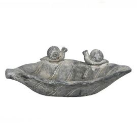 Blattschale Vogeltränke mit 2 Schnecken