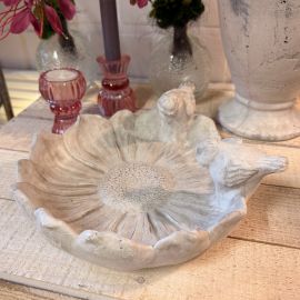 Blütenschale Vogeltränke creme