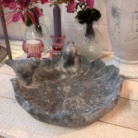 Blütenschale Vogeltränke dunkelgrau