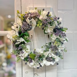 Blumenkranz weiß/lila