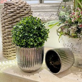 Blumenübertopf Argent silber