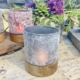 Brynxz Teelichthalter Frozen blau/grau