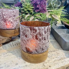 Brynxz Teelichthalter Frozen orange