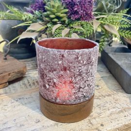 Brynxz Teelichthalter Frozen rot