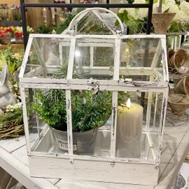 Dekogewächshaus weiß