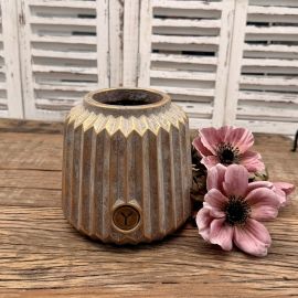 Dekovase geriffelt Jewel