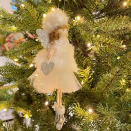 Engelhänger Lanky weiß mit Herz