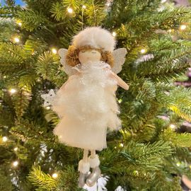 Engelhänger Lanky weiß mit Stern