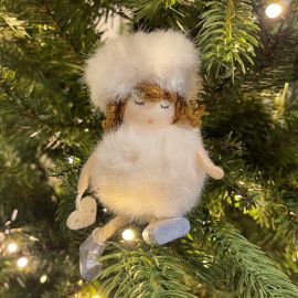 Engelhänger Lanky weiß/silber mit Herz 