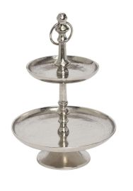 Etagere 2-stufig silber