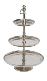 Etagere 3-stufig silber