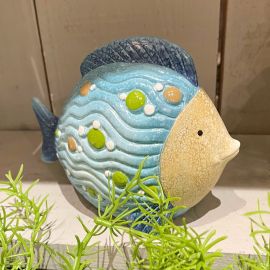 Fisch LaMer blau gepunktet 