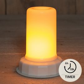 Flammenbeleuchtung weiß (batteriebetrieben)