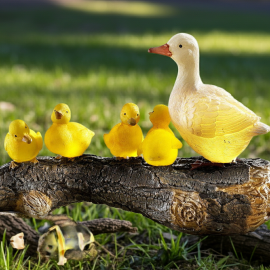 Gans mit Küken beleuchtet (inkl. Timer)