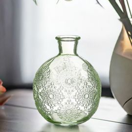 Glasvase / Kerzenhalter bauchig soft grün