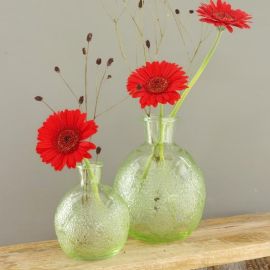 Glasvase / Kerzenhalter bauchig soft grün