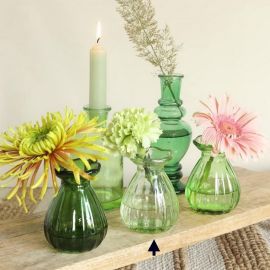 Glasvase hellgrün/klar