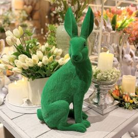 Hase TroupeR grün mit Samtbeschichtung