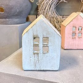 Hauswindlicht / Teelichthaus blau