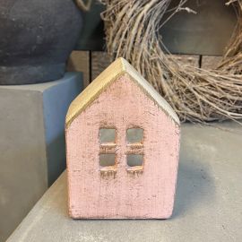 Hauswindlicht / Teelichthaus rosa