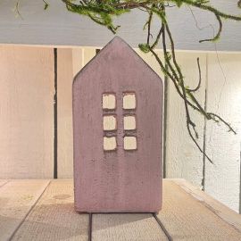 Hauswindlicht / Teelichthaus rosa