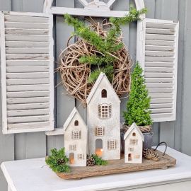 Hauswindlicht creme/gold 