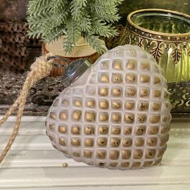 Herzhänger Ornament Vitreous champangner