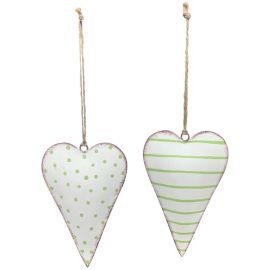 Herzhänger Teal weiß/grün gepunktet