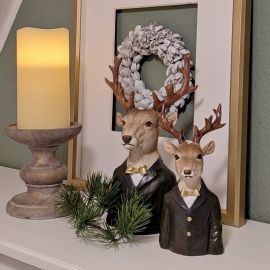 Hirschbüste braun/schwarz