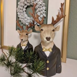 Hirschbüste braun/schwarz