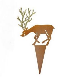 Hirschstecker rost-gold Geweih runter