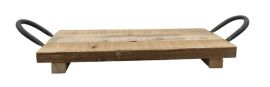 Holztablett Bloom mit Griffen