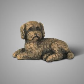 Hund liegend Majestic Brown