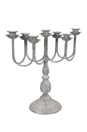 Kerzenleuchter x7 grau