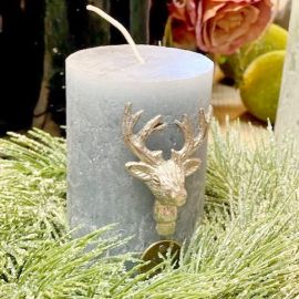 Kerzenpin Hirsch silber