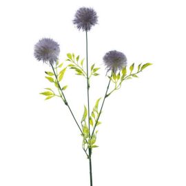 Kugeldistel beflockt lila