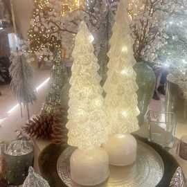 LED Baum PENO weiß Glas drehbar