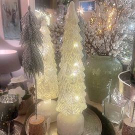 LED Baum PENO weiß Glas drehbar