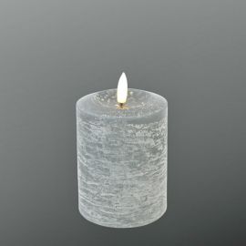 LED-Echtwachskerze mit Timer anthrazit