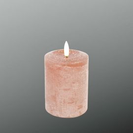 LED-Echtwachskerze mit Timer braun