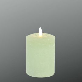 LED-Echtwachskerze mit Timer mintgrün
