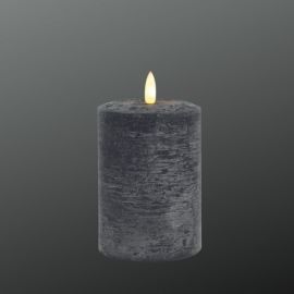 LED-Echtwachskerze mit Timer schwarz