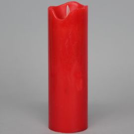 LED-Echtwachskerze rot mit Flackerlicht