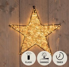 LED Hänge-Stern mit 300 LED Flash classic warm