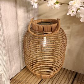 LED Hängelaterne / Windlicht braun mit Solar