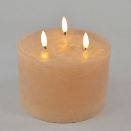 LED-Kerze kaffee mit 3 Dochten